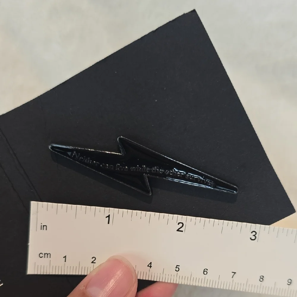 Warner Bros. Black Lightning Bolt Enamel Pin - Picture 5 of 5